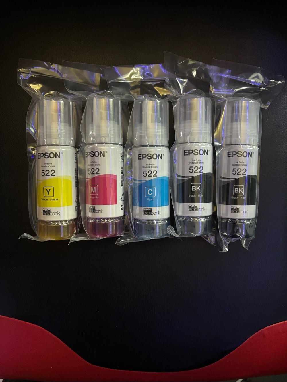 Epson 522 Ink Bottle Multipack– Black, Cyan, Magenta, Yellow